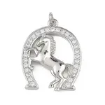 Brass Micro Pave Clear Cubic Zirconia Pendants