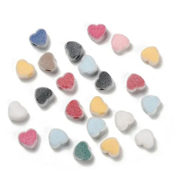 Flocky Opaque Acrylic Beads