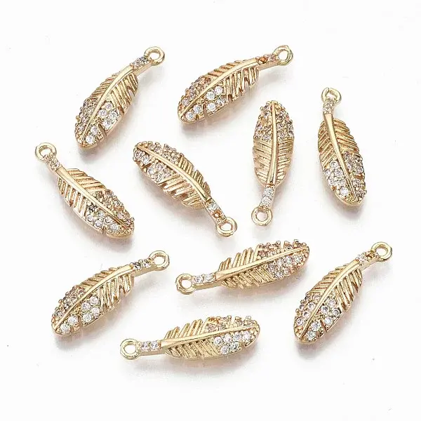 Brass Micro Pave Cubic Zirconia Pendants