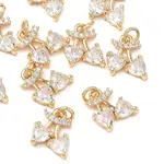 Brass Clear Cubic Zirconia Pendants