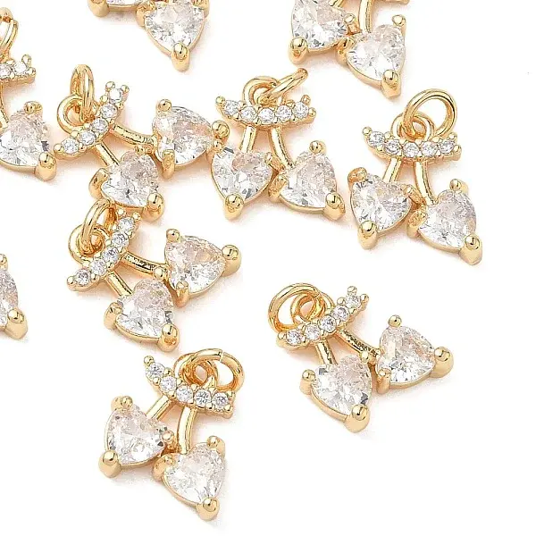 Brass Clear Cubic Zirconia Pendants
