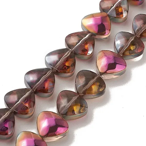 Transparent Electroplate Glass Bead Strands