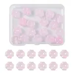 20Pcs Transparent Spray Painted Glass Beads