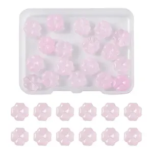 20Pcs Transparent Spray Painted Glass Beads
