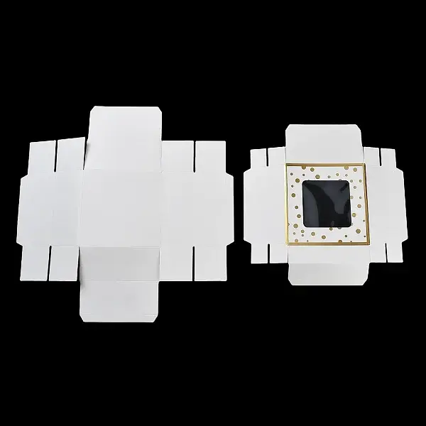 Gold Stamping Polka Dot Cardboard Gift Package Boxes