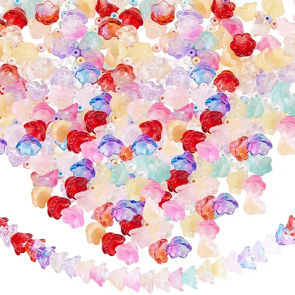 2 Strands Transparent Glass Beads Strands