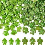 120Pcs 2 Styles Dyed Synthetic Turquoise Beads