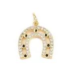 Brass Micro Pave Cubic Zirconia Pendants