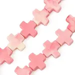 Synthetic Coral Dyed Beads Strands