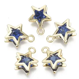 Brass Micro Cubic Zirconia Charms