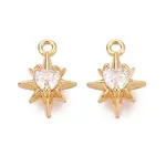 Brass Clear Cubic Zirconia Charms