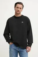 Bavlněné tričko s dlouhým rukávem Vans černá barva, VN000P1SBLK1