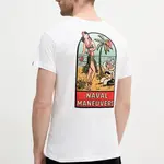 Bavlněné tričko Alpha Industries Naval T BP bílá barva, s potiskem, 156536