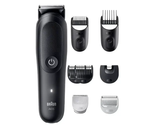 Multifunkční zastřihovač vlasů, vousů a těla Braun Series 5 AIO5540 - černý + dárek zdarma