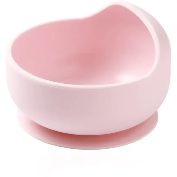 BabyOno Siilicone Plate 6m+ silikónová miska s prísavkou 6 m+ Pink 1 ks