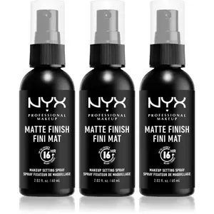 NYX Professional Makeup Makeup Setting Spray Matte fixačný sprej 3x60 ml