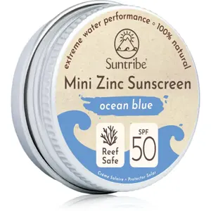 Suntribe Mini Zinc Sunscreen minerálny ochranný krém na tvár a telo SPF 50 Ocean Blue 15 g