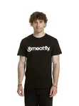Meatfly pánské tričko MF Logo Black | Černá | Velikost XL | 100% bavlna