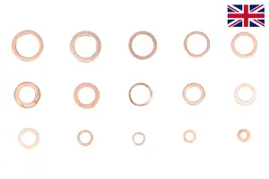 BGS technic Podložky těsnící měděné, palcové 75 Ks