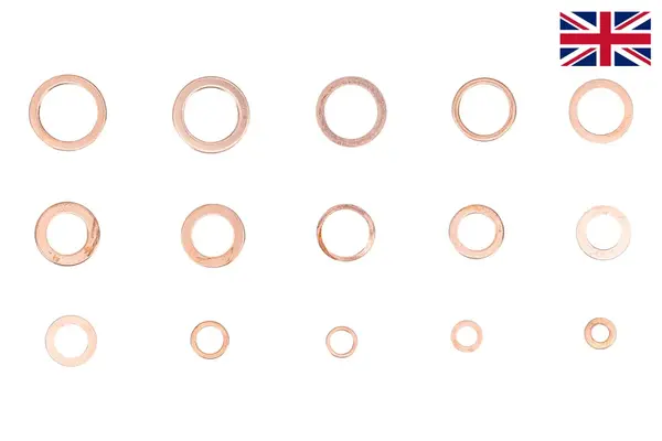 BGS technic Podložky těsnící měděné, palcové 75 Ks