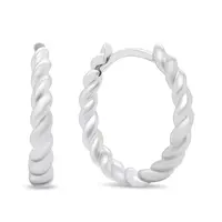 Brilio Silver Nadčasové kruhové náušnice ze stříbra EA361W