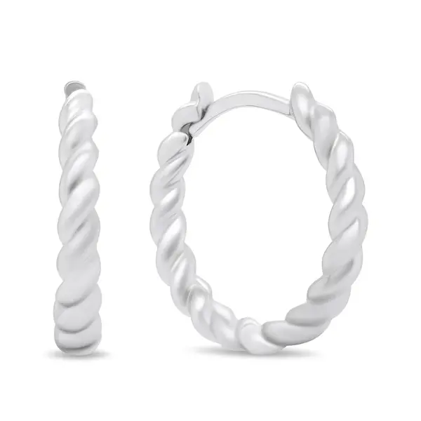 Brilio Silver Nadčasové kruhové náušnice ze stříbra EA361W