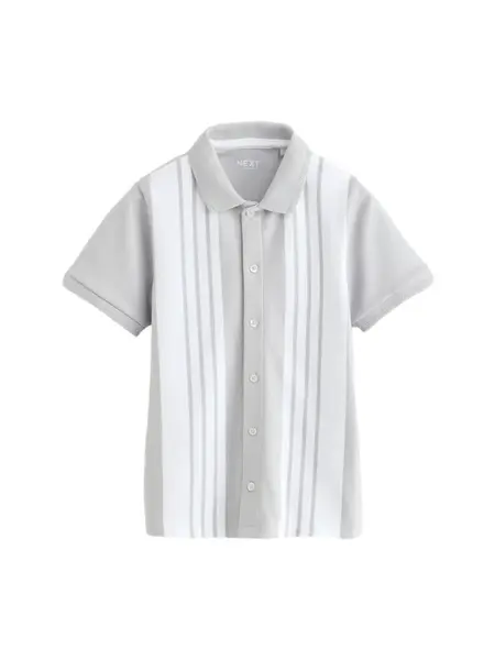 Next Košeľa  sivá / biela