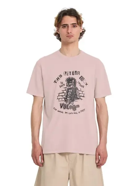 Volcom pánské tričko Punkat Pw Sst Bark Brown | Béžová | Velikost L | 100% bavlna