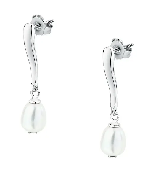 Morellato Visací stříbrné náušnice s říční perlou Perla SXU47