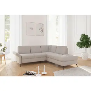 Sit & More ROHOVÁ SEDAČKA, textil, šedobéžová