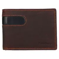 Pánská kožená peněženka SendiDesign Zenno - hnědo-černá