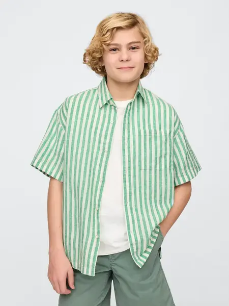 GAP Dětská lněná košile - Kluci