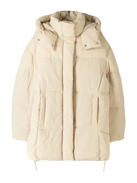 Bershka Zimná bunda  krémová