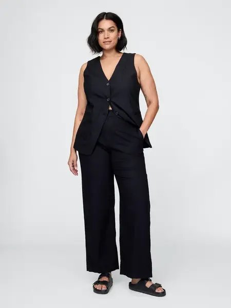 GAP Linen Straight Trousers - Women's