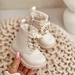 FR1 Zateplené Detské Čižmy S Medvedíkom Na Zipe Béžové Enchanta