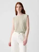 Svetlosivý dámsky ľanový top GAP