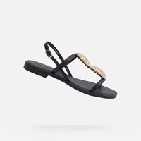Black women's sandals Geox Maddalusiac - Women's