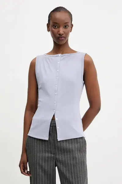 Top Abercrombie & Fitch modrá barva, KI139-5175