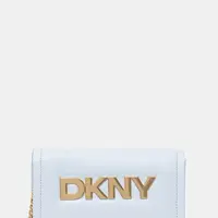 Kožená kabelka Dkny modrá barva, R44GKB74