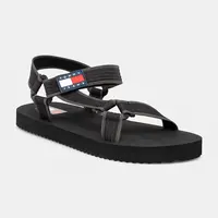 Sandály Tommy Jeans CASUAL SANDAL pánské, šedá barva, EM0EM01563