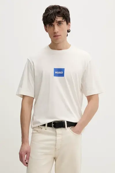 HUGO Blue tričko pánské bavlněné Nayonix