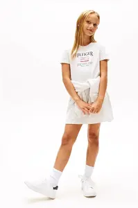 Dětské bavlněné šaty Tommy Hilfiger