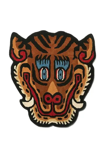 Bongusta Vlněný koberec Bongusta Tiger Face 92 x 100 cm