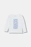 Guess Dětské bavlněné tričko s dlouhým rukávem Guess