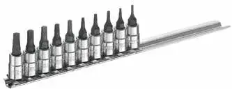 Sada 1/4" zástrčných hlavic 10 kusů, T6 - T30, Tona Expert (E030703T)