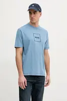 Tričko s příměsí lnu BOSS Orange