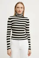 Svetr MAX&Co. dámský, béžová barva, lehký, s golfem, 2518361054200