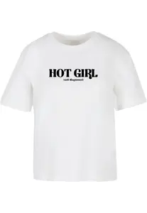Dámské tričko Hot Girl Diagnosis bílé