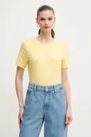 Bavlněné tričko Tommy Hilfiger žlutá barva, WW0WW45522