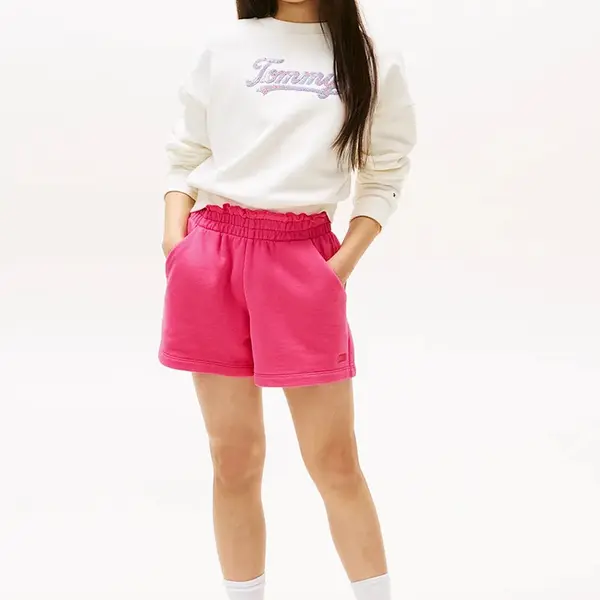 Kraťasy Tommy Hilfiger růžová barva, KG0KG08662
